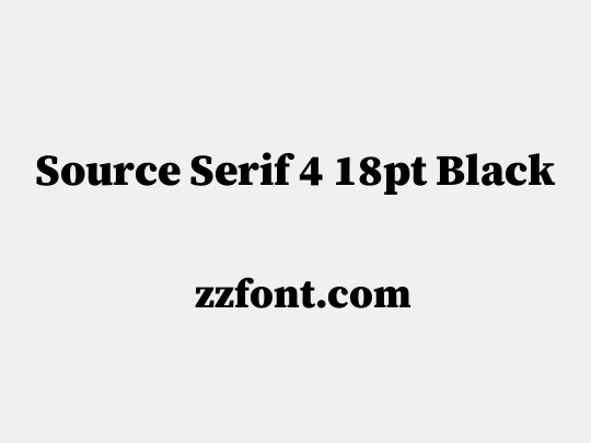 Source Serif 4 18pt Black
