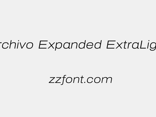 Archivo Expanded ExtraLight