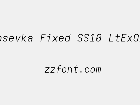 Iosevka Fixed SS10 LtExObl