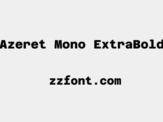 Azeret Mono ExtraBold
