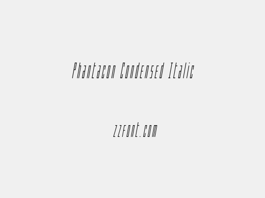 Phantacon Condensed Italic