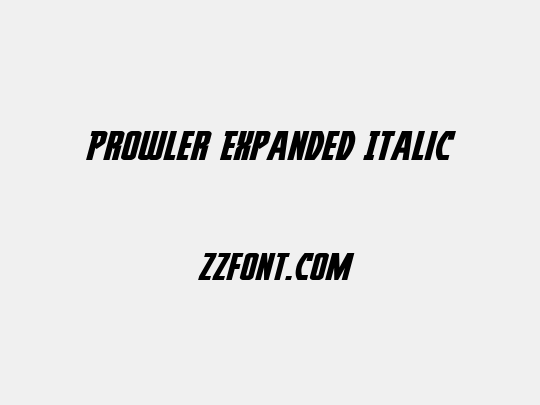 Prowler Expanded Italic