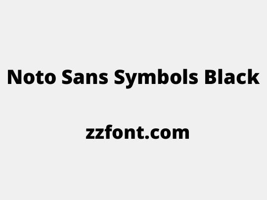 Noto Sans Symbols Black