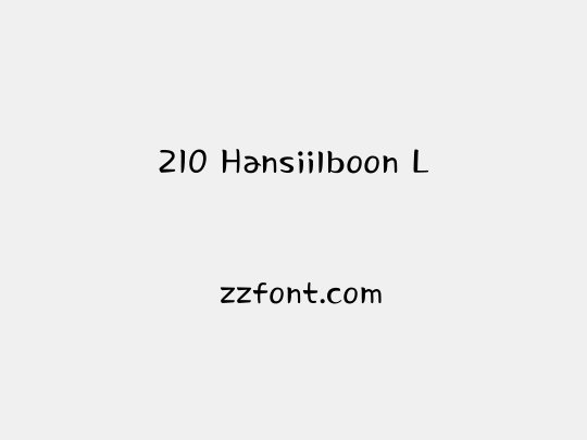 210 Hansiilboon L