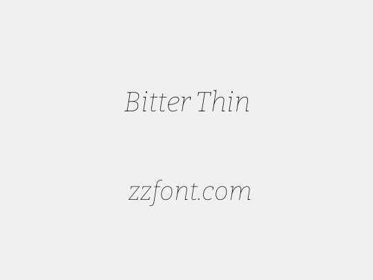 Bitter Thin