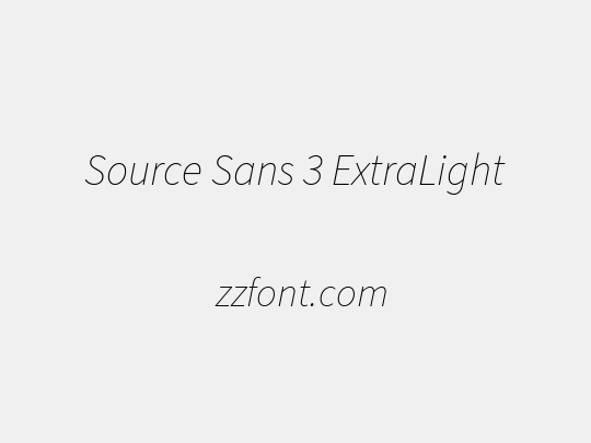 Source Sans 3 ExtraLight