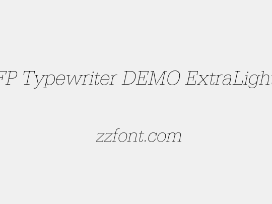 FP Typewriter DEMO ExtraLight