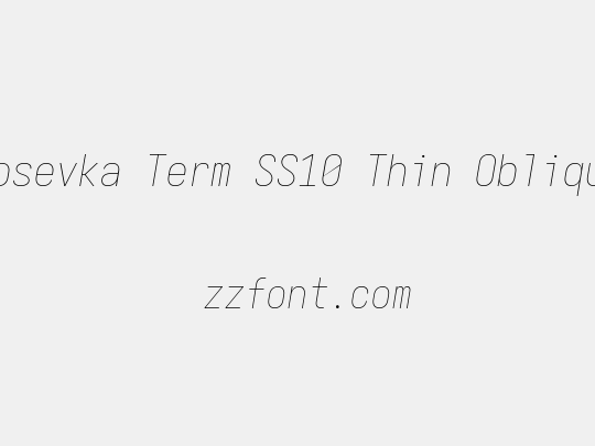 Iosevka Term SS10 Thin Oblique