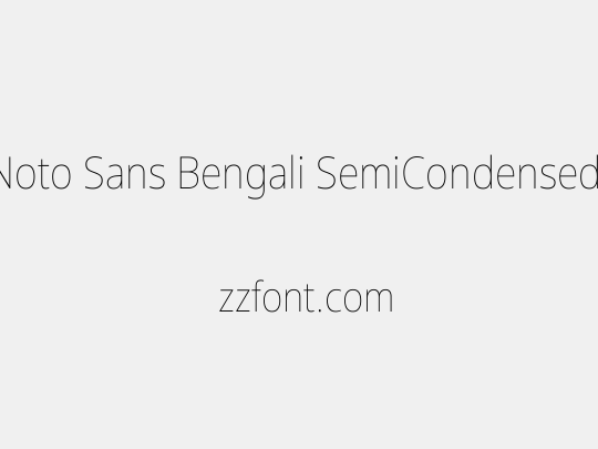 Noto Sans Bengali SemiCondensed Thin