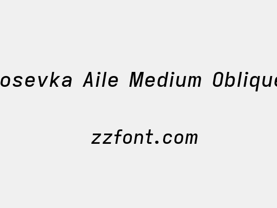 Iosevka Aile Medium Oblique