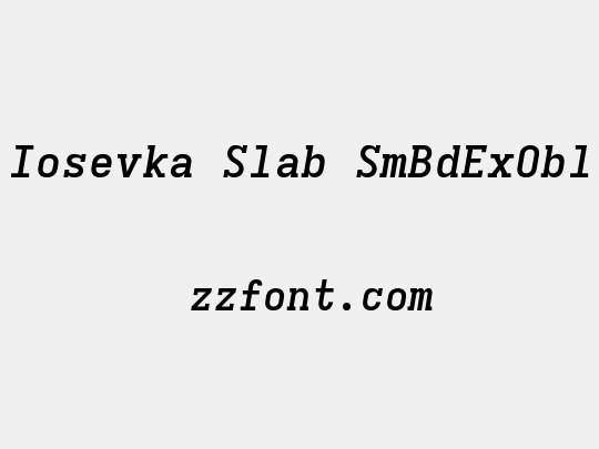 Iosevka Slab SmBdExObl