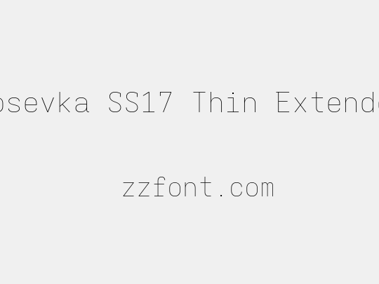 Iosevka SS17 Thin Extended