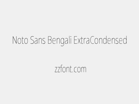 Noto Sans Bengali ExtraCondensed Thin