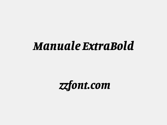 Manuale ExtraBold