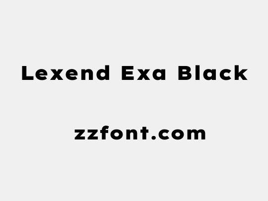Lexend Exa Black