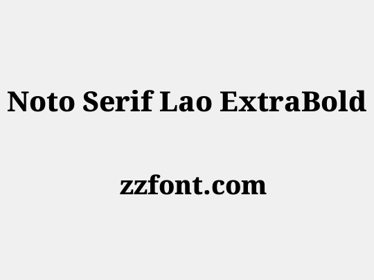 Noto Serif Lao ExtraBold