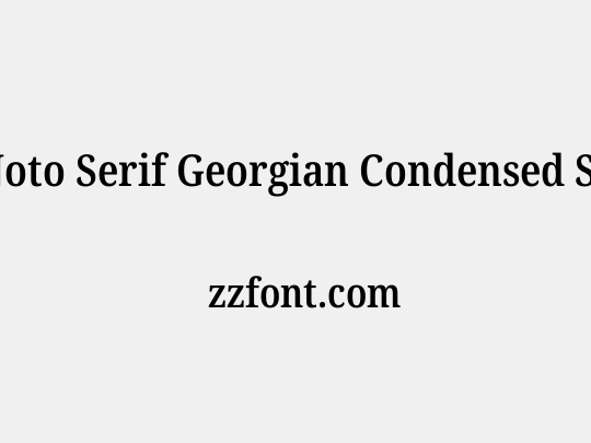 Noto Serif Georgian Condensed SemiBold