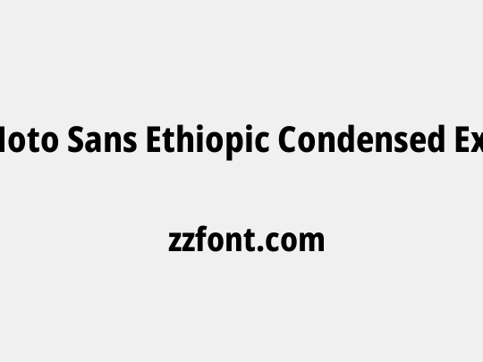 Noto Sans Ethiopic Condensed ExtraBold