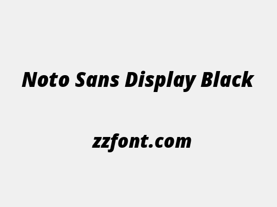 Noto Sans Display Black
