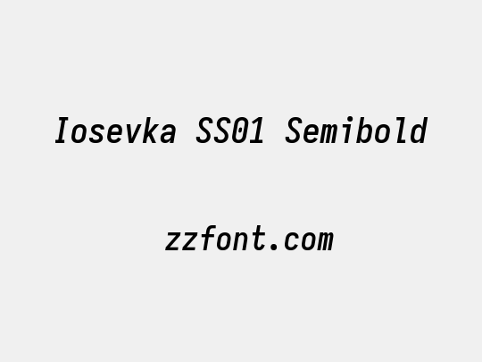 Iosevka SS01 Semibold
