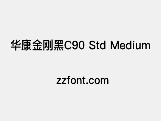 华康金刚黑C90 Std Medium
