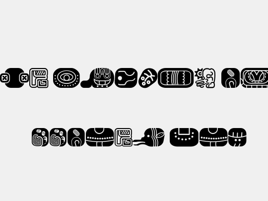 mayan glyphs fill
