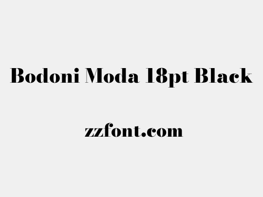 Bodoni Moda 18pt Black