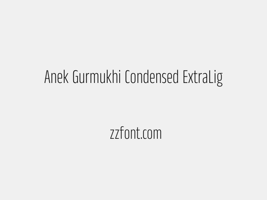 Anek Gurmukhi Condensed ExtraLight