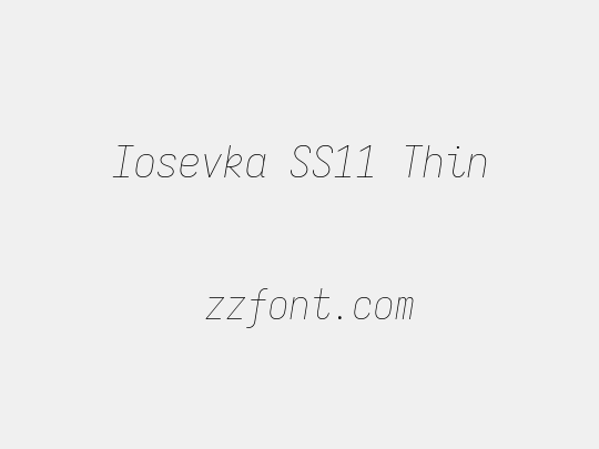 Iosevka SS11 Thin