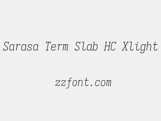 Sarasa Term Slab HC Xlight