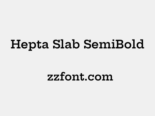 Hepta Slab SemiBold