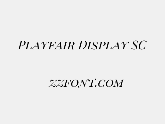 Playfair Display SC