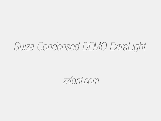 Suiza Condensed DEMO ExtraLight