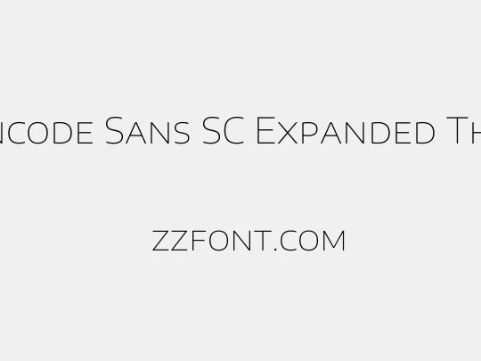 Encode Sans SC Expanded Thin