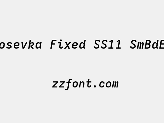 Iosevka Fixed SS11 SmBdEx