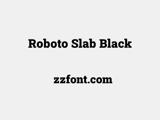 Roboto Slab Black