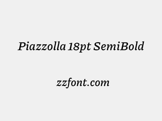 Piazzolla 18pt SemiBold