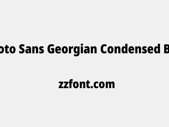 Noto Sans Georgian Condensed Black