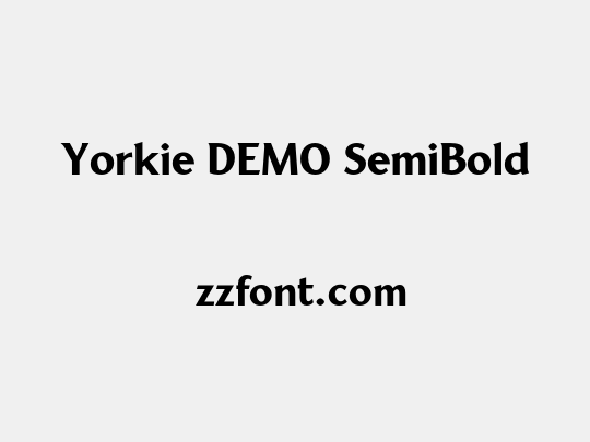 Yorkie DEMO SemiBold