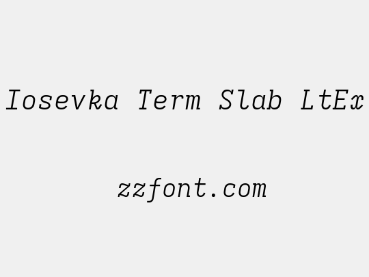 Iosevka Term Slab LtEx