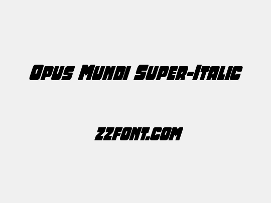 Opus Mundi Super-Italic
