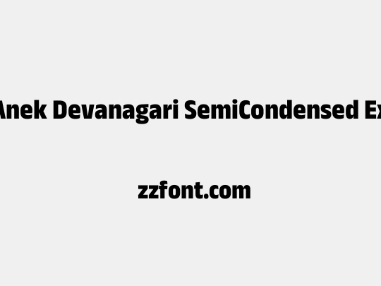 Anek Devanagari SemiCondensed ExtraBold