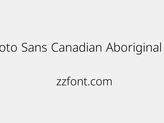 Noto Sans Canadian Aboriginal Light