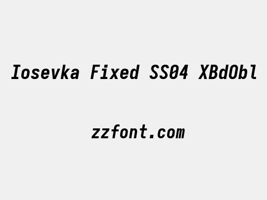 Iosevka Fixed SS04 XBdObl