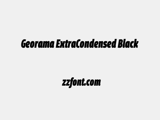 Georama ExtraCondensed Black