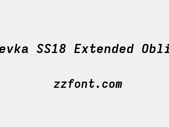 Iosevka SS18 Extended Oblique