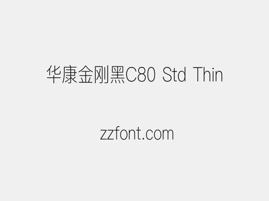 华康金刚黑C80 Std Thin