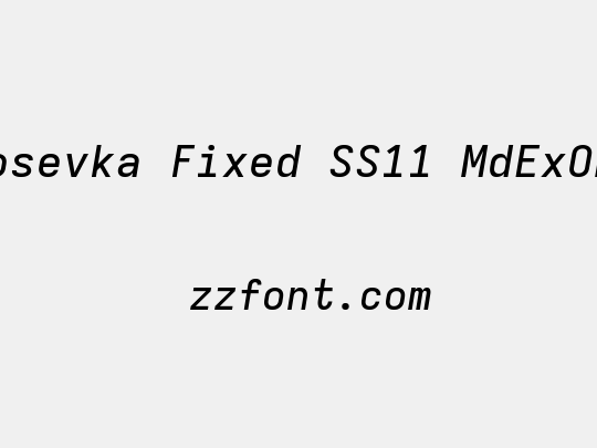 Iosevka Fixed SS11 MdExObl