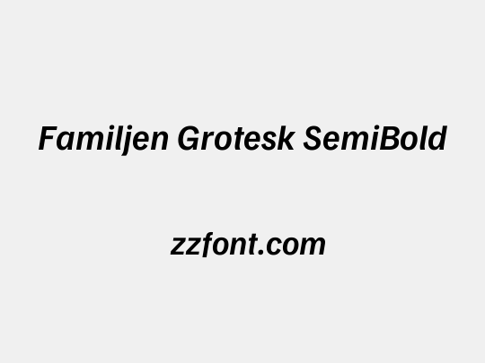 Familjen Grotesk SemiBold