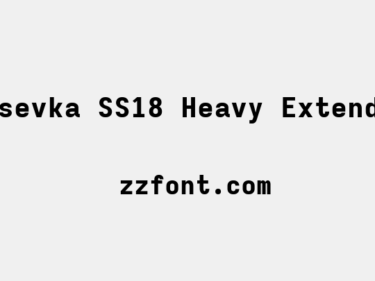 Iosevka SS18 Heavy Extended
